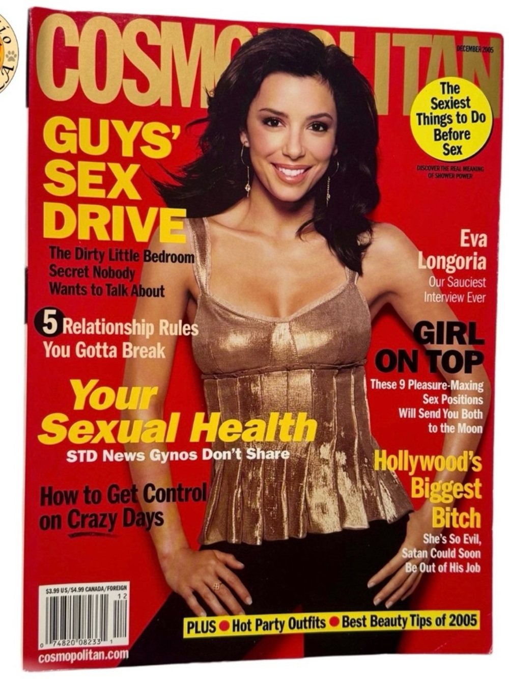 2005 DECEMBER COSMOPOLITAN MAGAZINE - EVA LONGORIA - ABSOLUT VODKA AD
